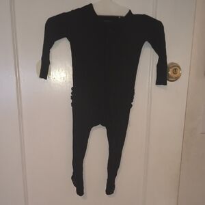 Posh Peanut | Classic Black Footie Onesie